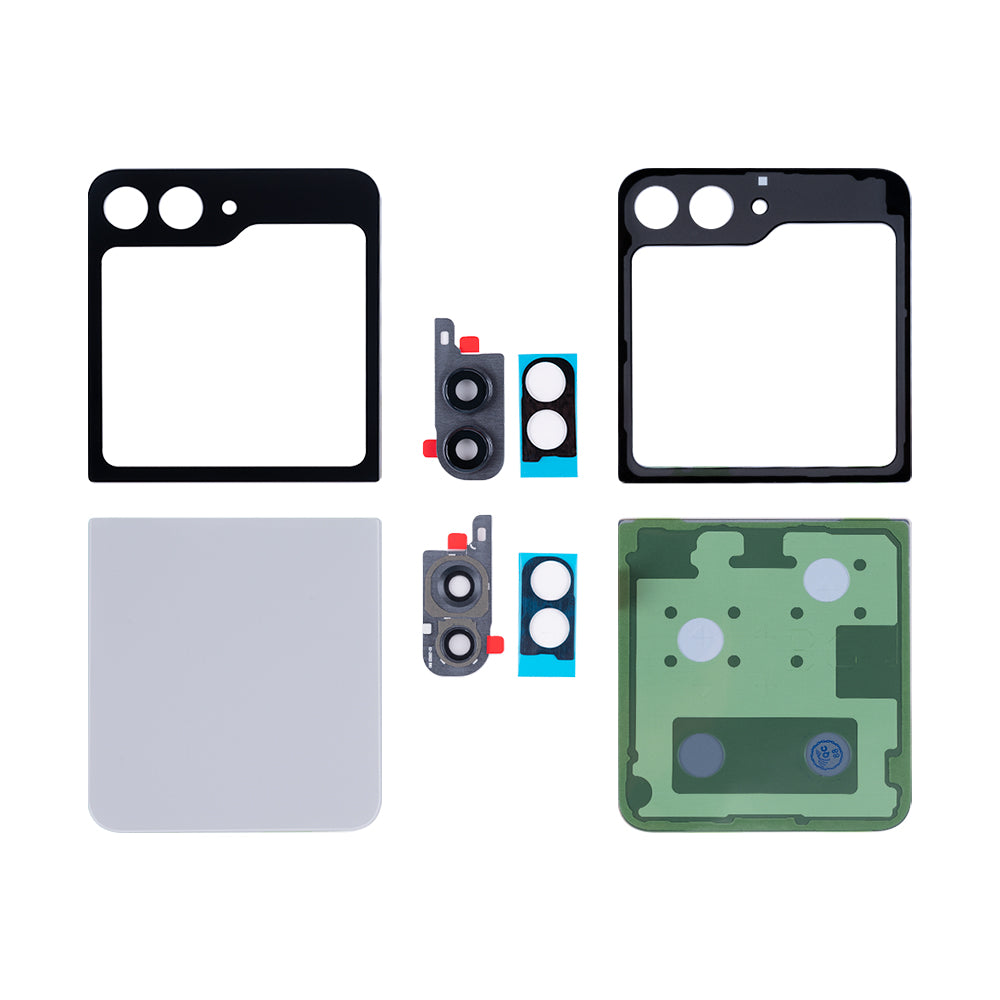 Ensemble de coques arrière Samsung Galaxy Z Flip5 F731B avec lentille grise OEM
