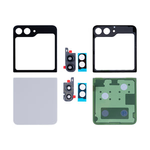 Ensemble de coques arrière Samsung Galaxy Z Flip5 F731B avec lentille grise OEM