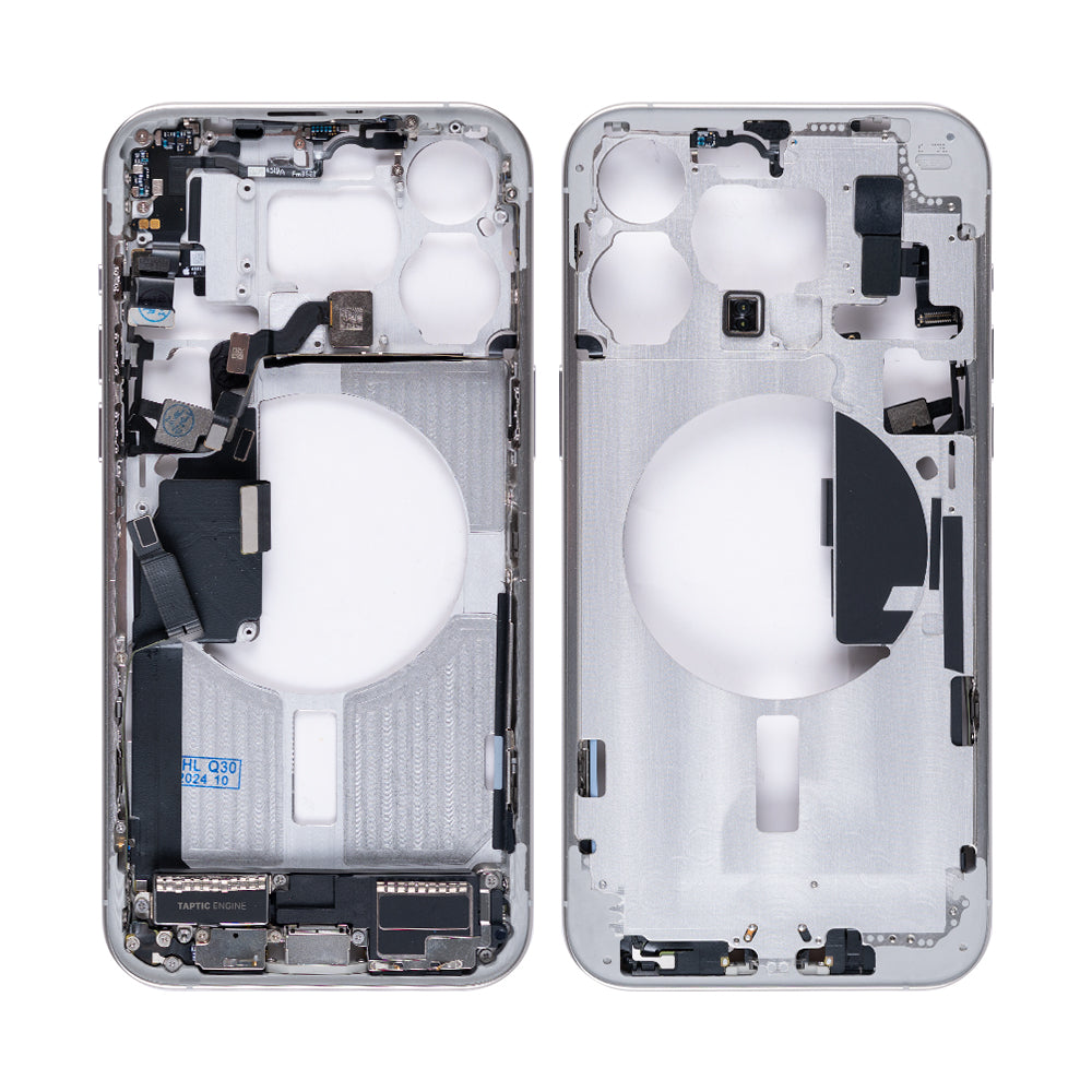 For Apple 15 Pro Max Cadre central Titane blanc OEM