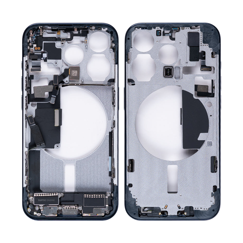 For Apple 15 Pro Cadre central bleu titane OEM