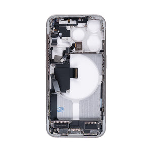 For Apple 15 Pro Cadre central Titane blanc OEM