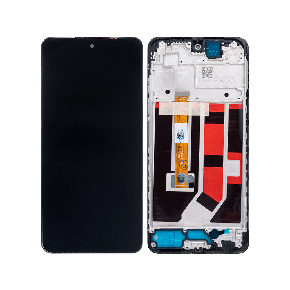 Écran et numériseur Oppo A58 4G avec cadre noir brillant OEM