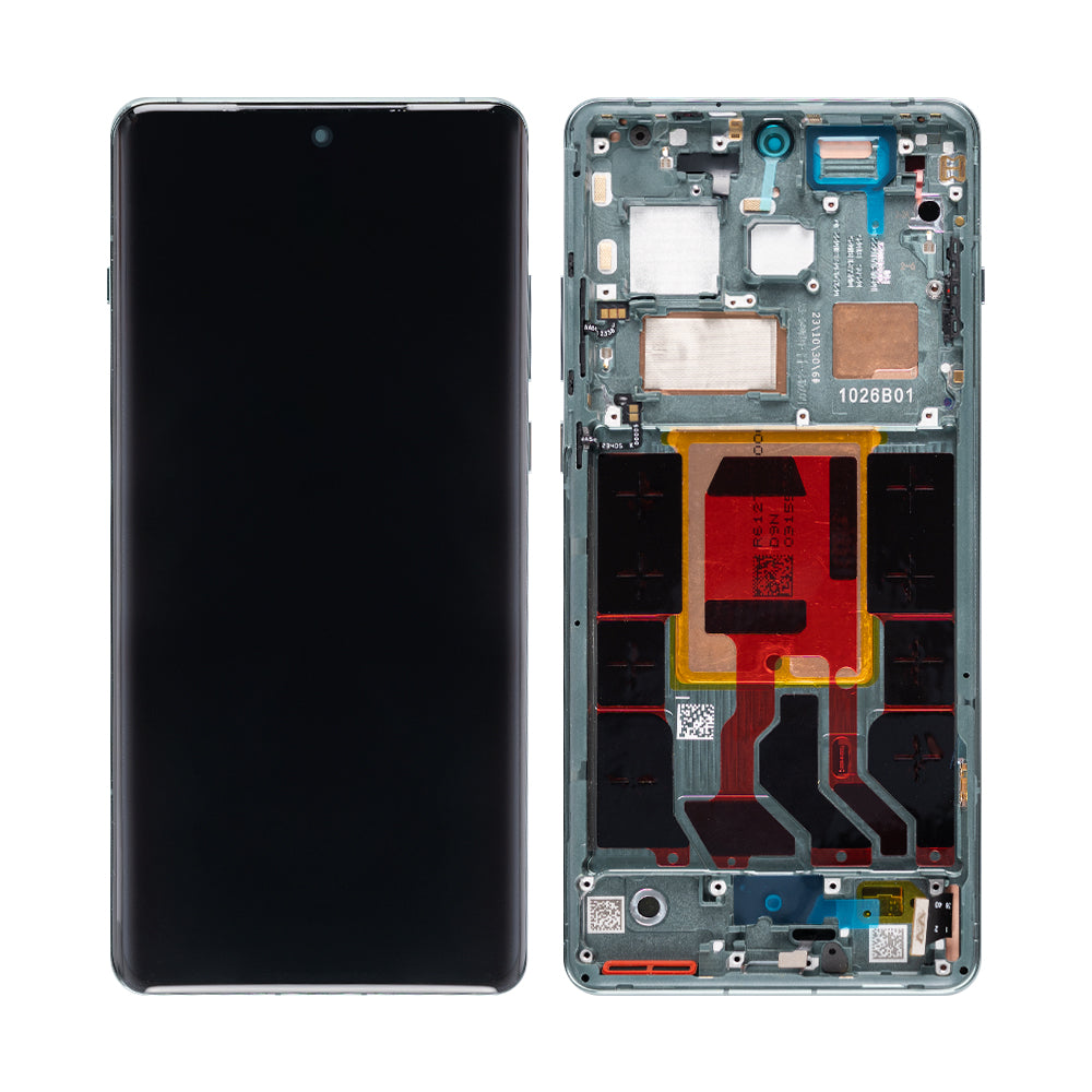 Écran et numériseur OnePlus 12 avec cadre Flowy Emerald OEM