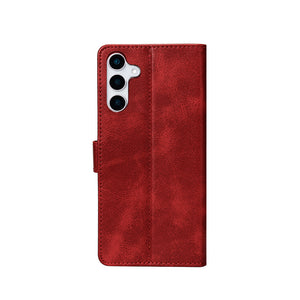 Bibliothèque Rixus pour Samsung Galaxy S25 Rouge foncé