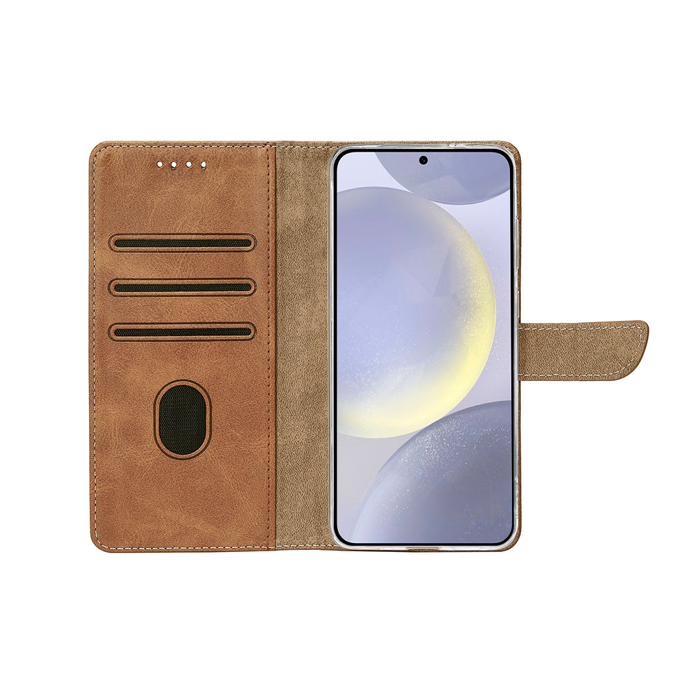 Bibliothèque Rixus pour Samsung Galaxy S25 Plus Light Brown