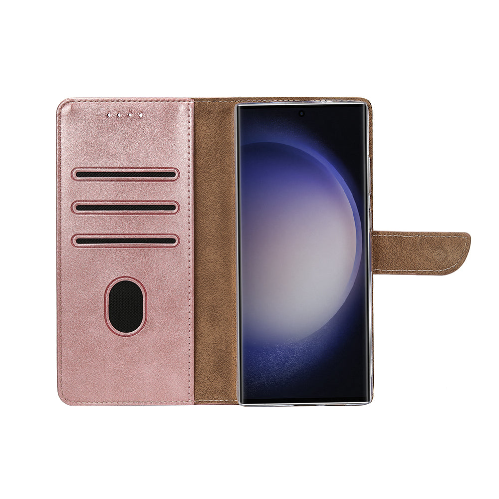 Rixus Bookcase Pour Samsung Galaxy S25 Ultra Rose