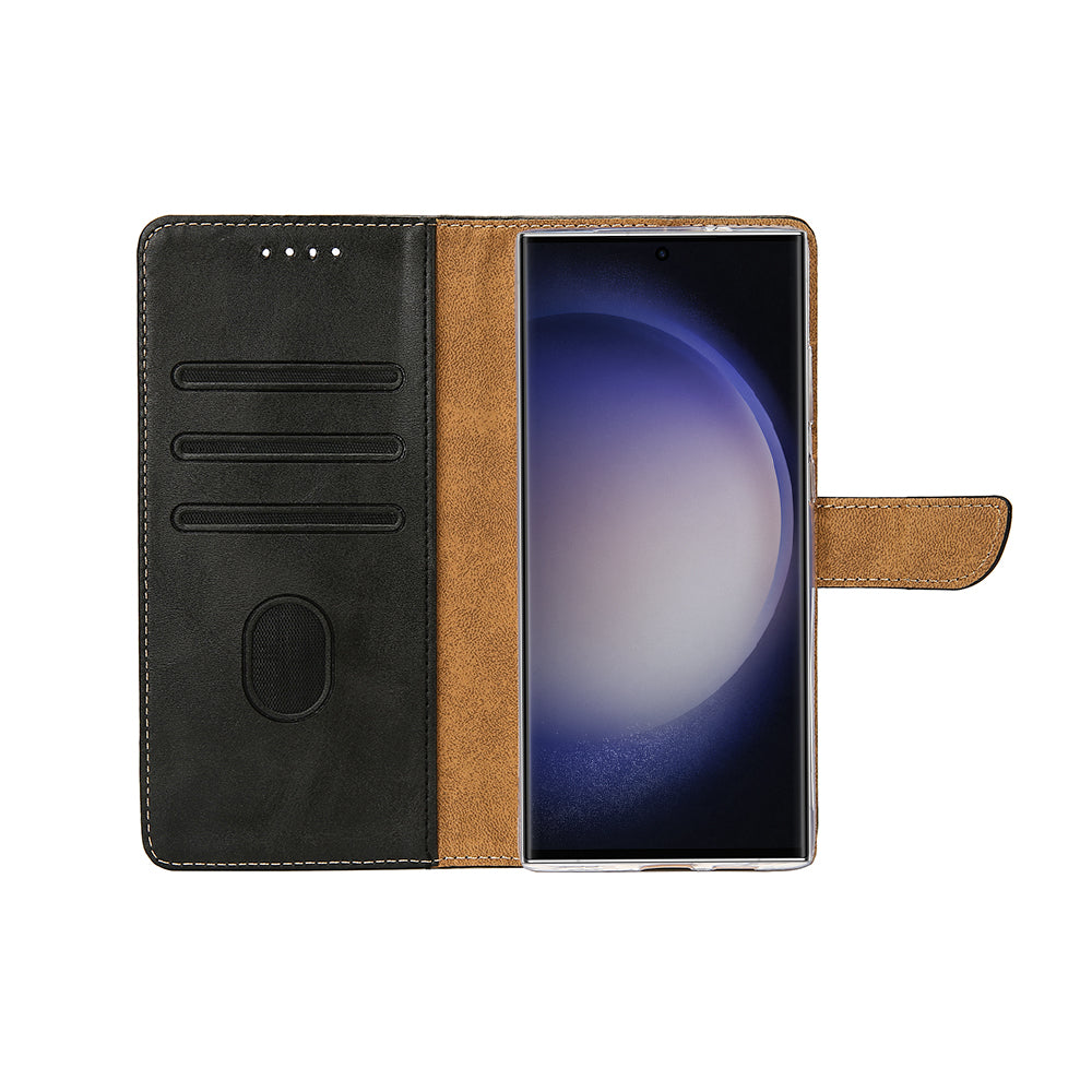 Rixus Bookcase Pour Samsung Galaxy S25 Ultra Noir