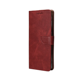 Rixus Bookcase Pour Samsung Galaxy S25 Ultra Rouge Foncé