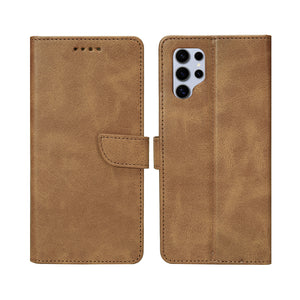 Bibliothèque Rixus pour Samsung Galaxy S25 Marron ultra clair