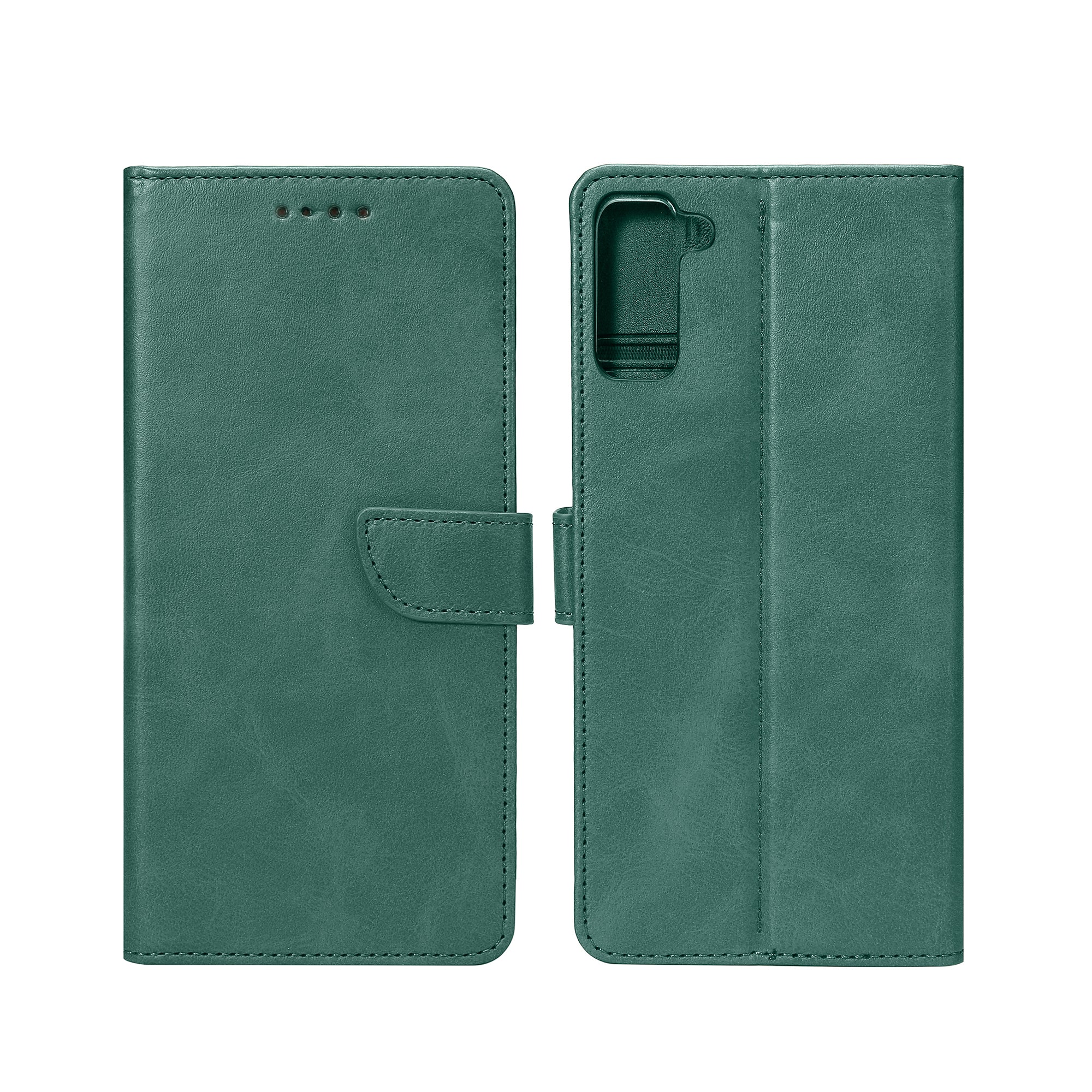 Rixus Bibliothèque pour Samsung Galaxy S21 FE 5G Vert foncé