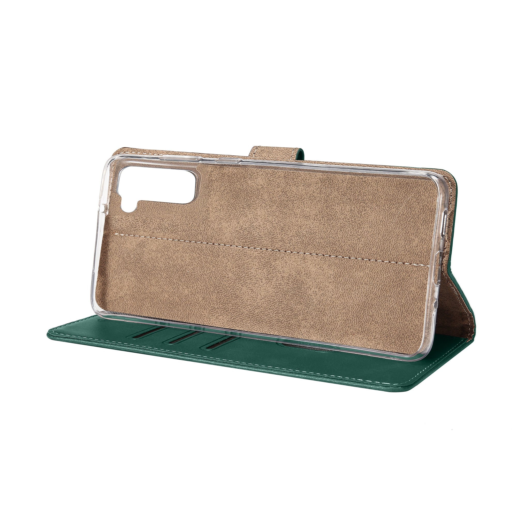 Rixus Bibliothèque pour Samsung Galaxy S21 FE 5G Vert foncé