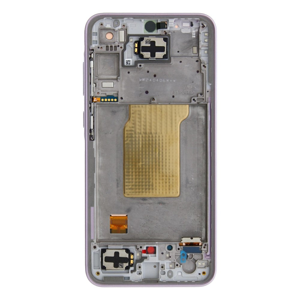 Écran et numériseur Samsung Galaxy A35 A356B avec cadre lilas pré-assemblé