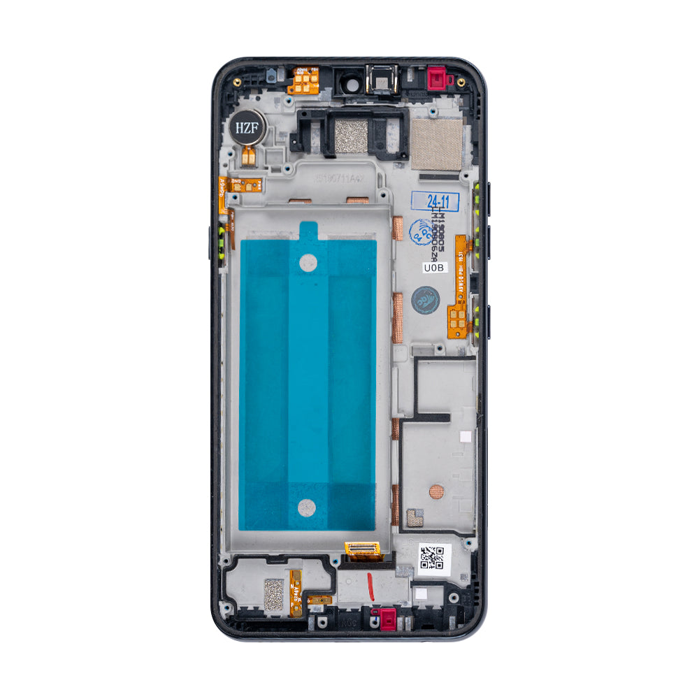 Écran et numériseur LG Q60 avec cadre Aurora Black OEM