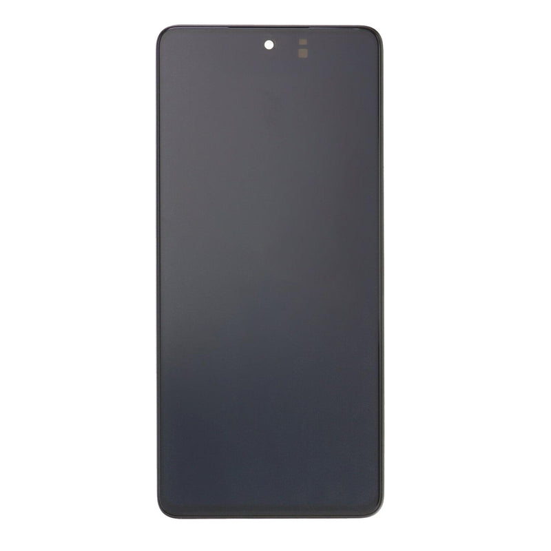 Écran et numériseur Samsung Galaxy M52 5G M526B avec cadre noir brillant Soft-OLED