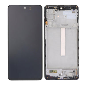 Écran et numériseur Samsung Galaxy M52 5G M526B avec cadre noir brillant Soft-OLED