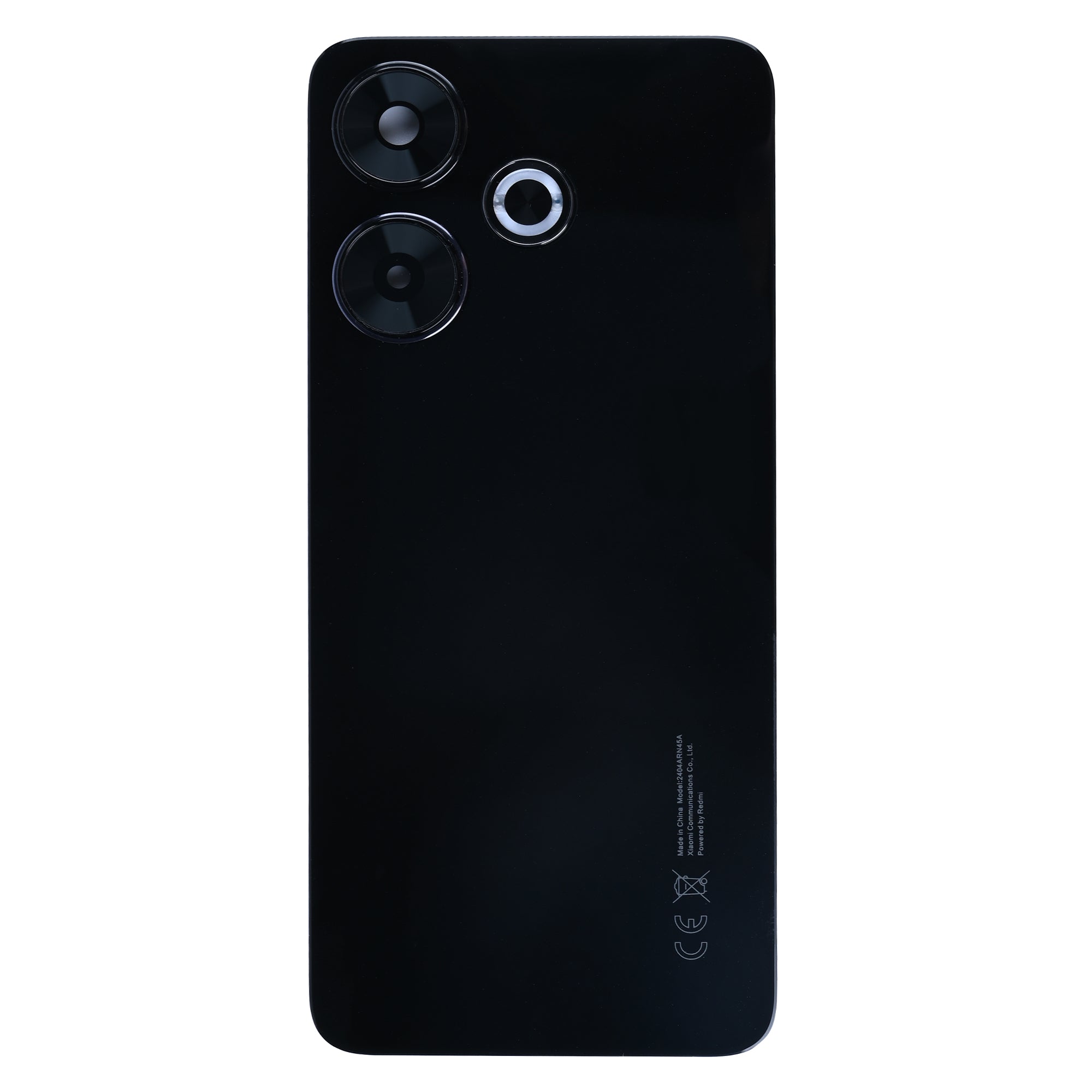 Coque arrière Xiaomi Redmi 13 4G avec objectif, noir nuit, OEM