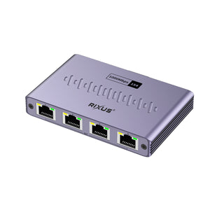 Rixus RXEA05 Adaptateur de commutateur Ethernet à 5 ports gris