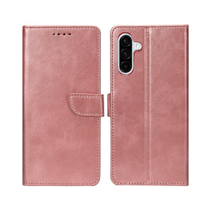 Rixus Bookcase For Samsung Galaxy A36, A37 Pink