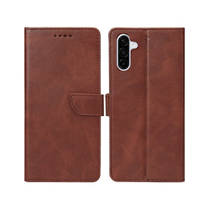 Rixus Bookcase For Samsung Galaxy A36, A37 Brown