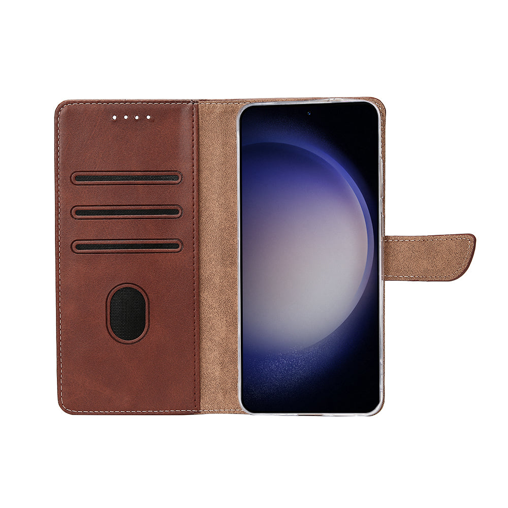 Rixus Bookcase For Samsung Galaxy A36, A37 Brown