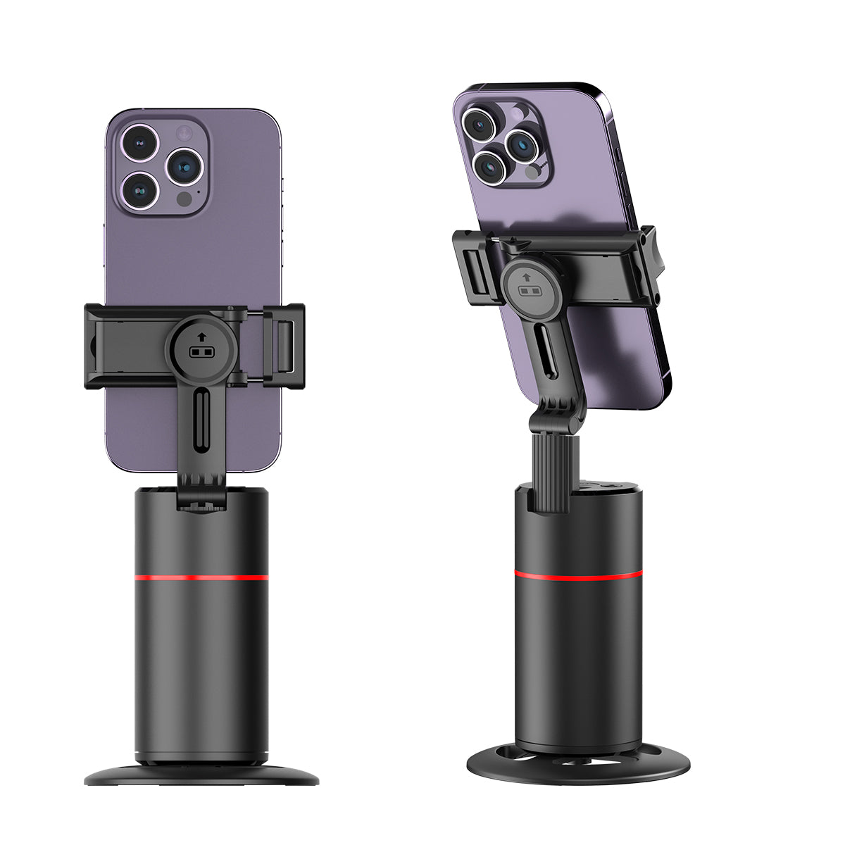 Rixus RXAG01 Auto Face Tracking pour Vlog, Vidéo, Tik Tok Noir