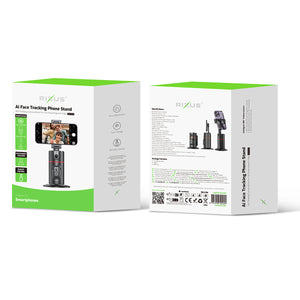 Rixus RXAG01 Auto Face Tracking pour Vlog, Vidéo, Tik Tok Noir