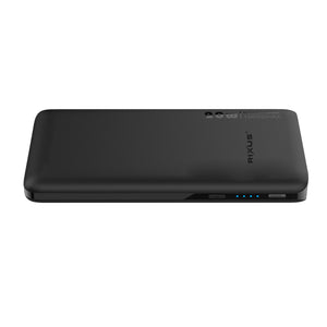 Batterie externe Rixus RXPB08 avec câble USB-C intégré 70 cm 10 000 mAh 22,5 W Noir