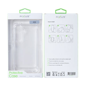 Rixus Anti-Burst Case For Samsung Galaxy A26, A17 Transparent