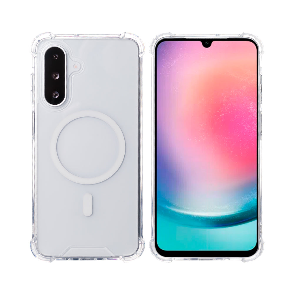 Rixus Anti-Burst Case With MagSafe Compatible For Samsung Galaxy A26, A17 Transparent