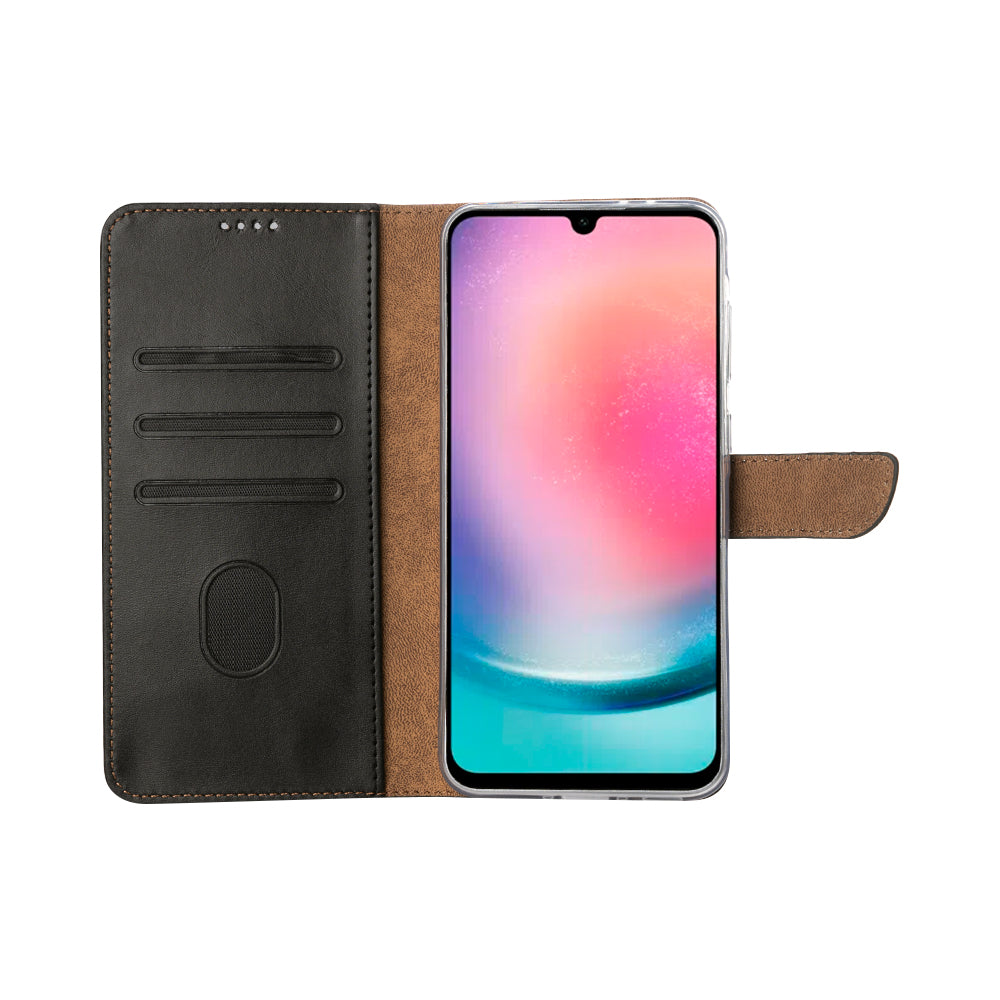 Bibliothèque Rixus pour Samsung Galaxy A26, A17 Noir