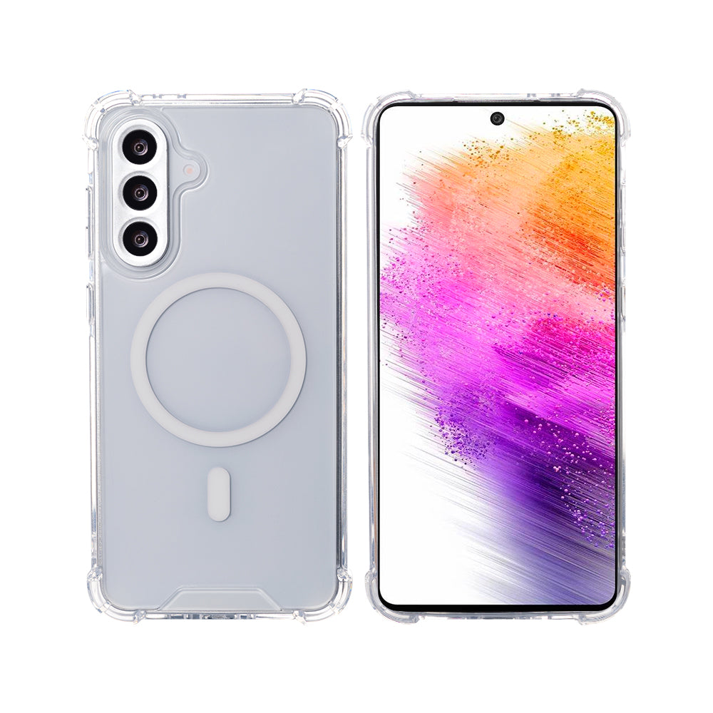 Rixus Anti-Burst Case With MagSafe Compatible For Samsung Galaxy A56 Transparent