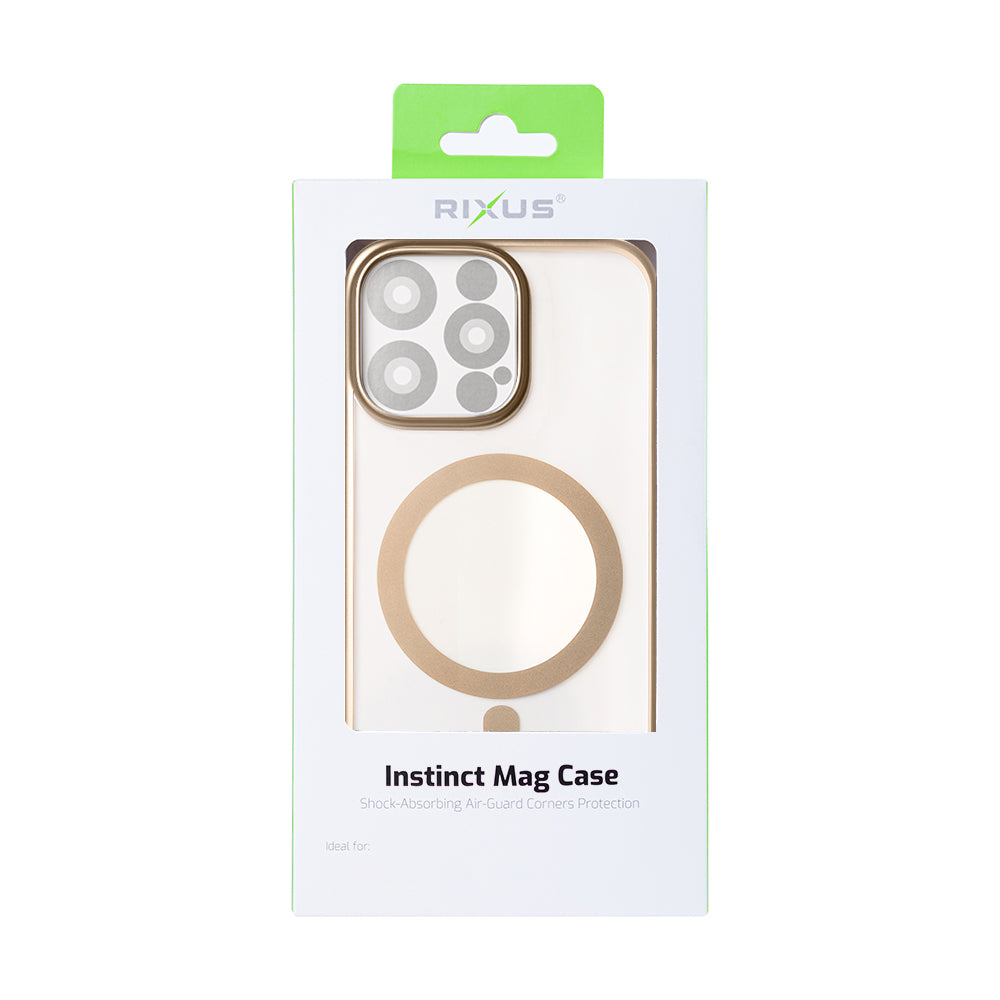Rixus Instinct Mag Case For Apple iPhone 14 Pro Desert Titanium