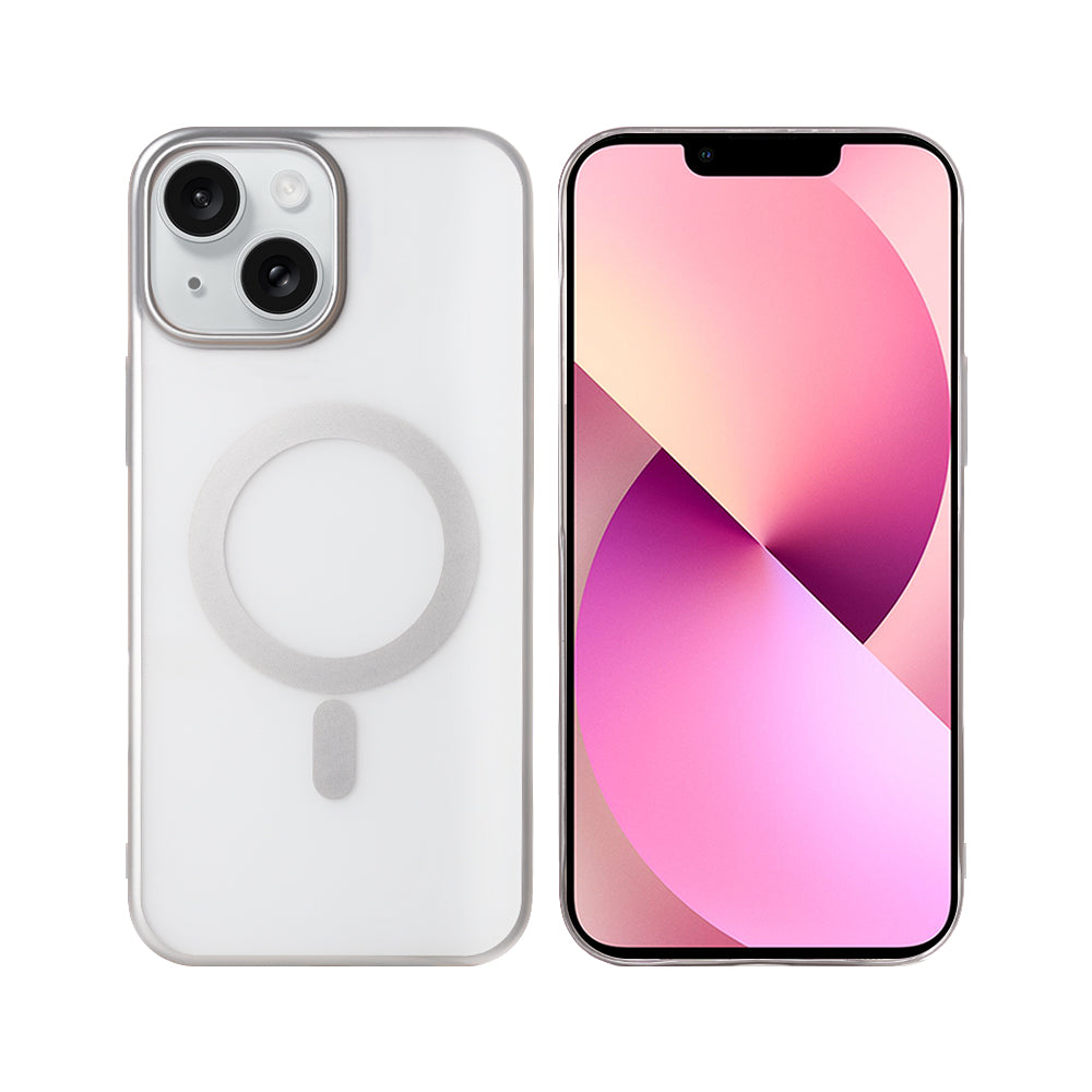 Rixus Instinct Mag Case For Apple iPhone 13, 14 Argent