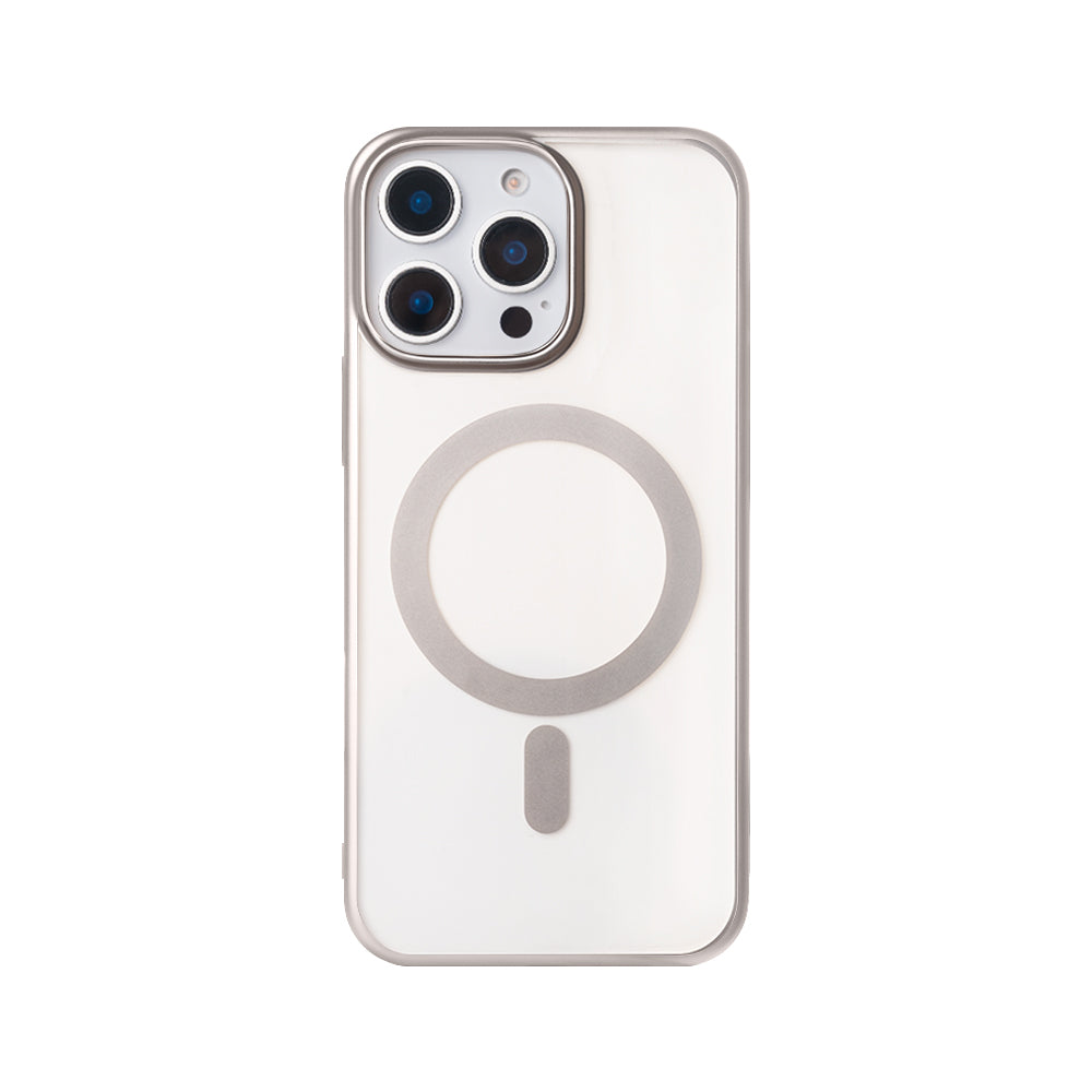 Rixus Instinct Mag Case For Apple iPhone 12 Pro Max Gris Titane