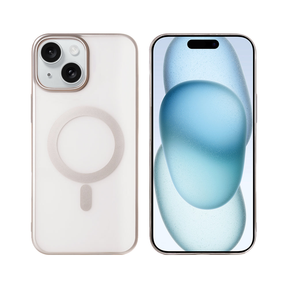 Rixus Instinct Mag Case For Apple iPhone 15 Gris titane