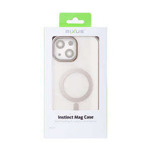 Rixus Instinct Mag Case For Apple iPhone 15 Gris titane
