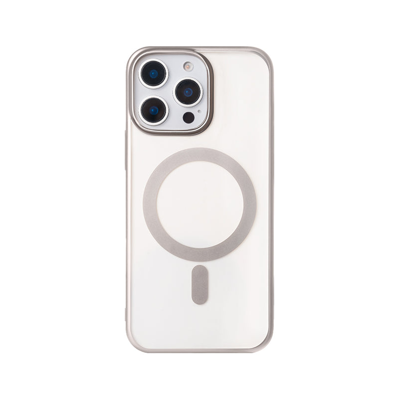 Rixus Instinct Mag Case For Apple iPhone 15 Pro Max Gris Titane