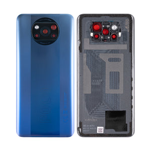 Coque arrière Xiaomi Poco X3 Pro avec objectif bleu givré OEM