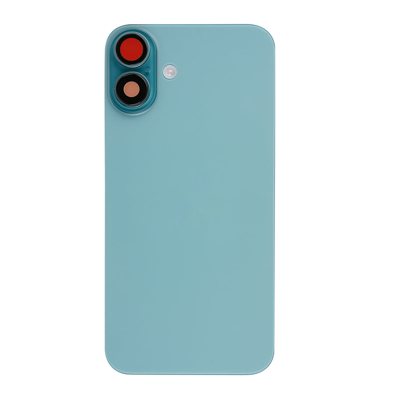 For Apple 16 Verre arrière avec NFC, cadre d'appareil photo agrandi Compatible avec Teal