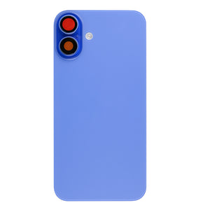 For Apple 16 Verre arrière avec NFC, cadre de caméra agrandi Compatible avec Ultramarine