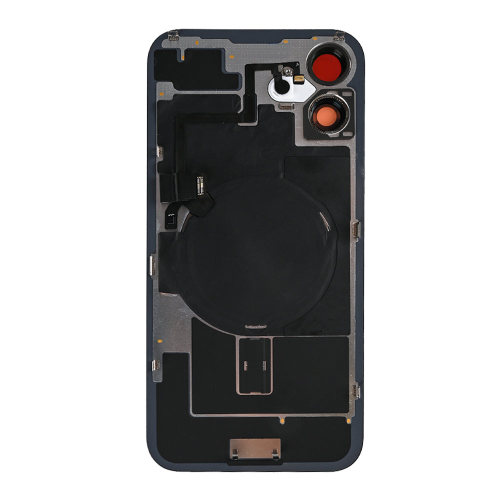 For Apple 16 Verre arrière avec NFC, cadre de caméra agrandi Compatible avec Ultramarine