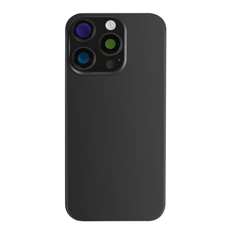 For Apple 16 Pro Max Verre arrière avec NFC, cadre d'appareil photo agrandi Noir titane Compatible