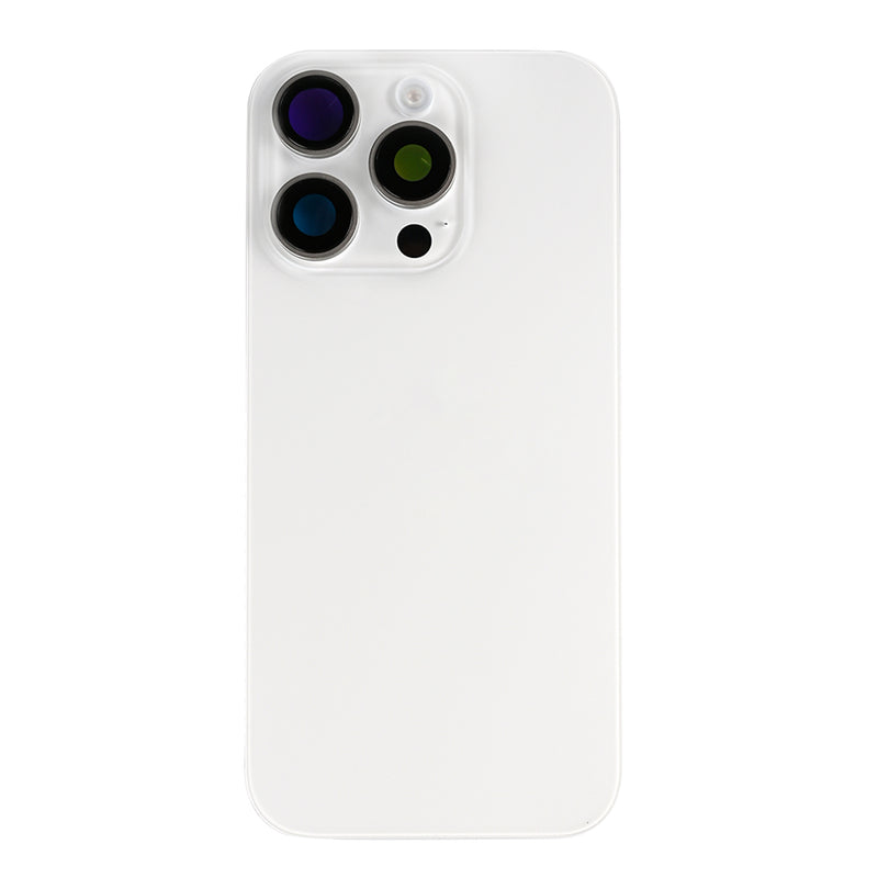 For Apple 16 Pro Max Verre arrière avec NFC, cadre d'appareil photo agrandi Titane blanc Compatible