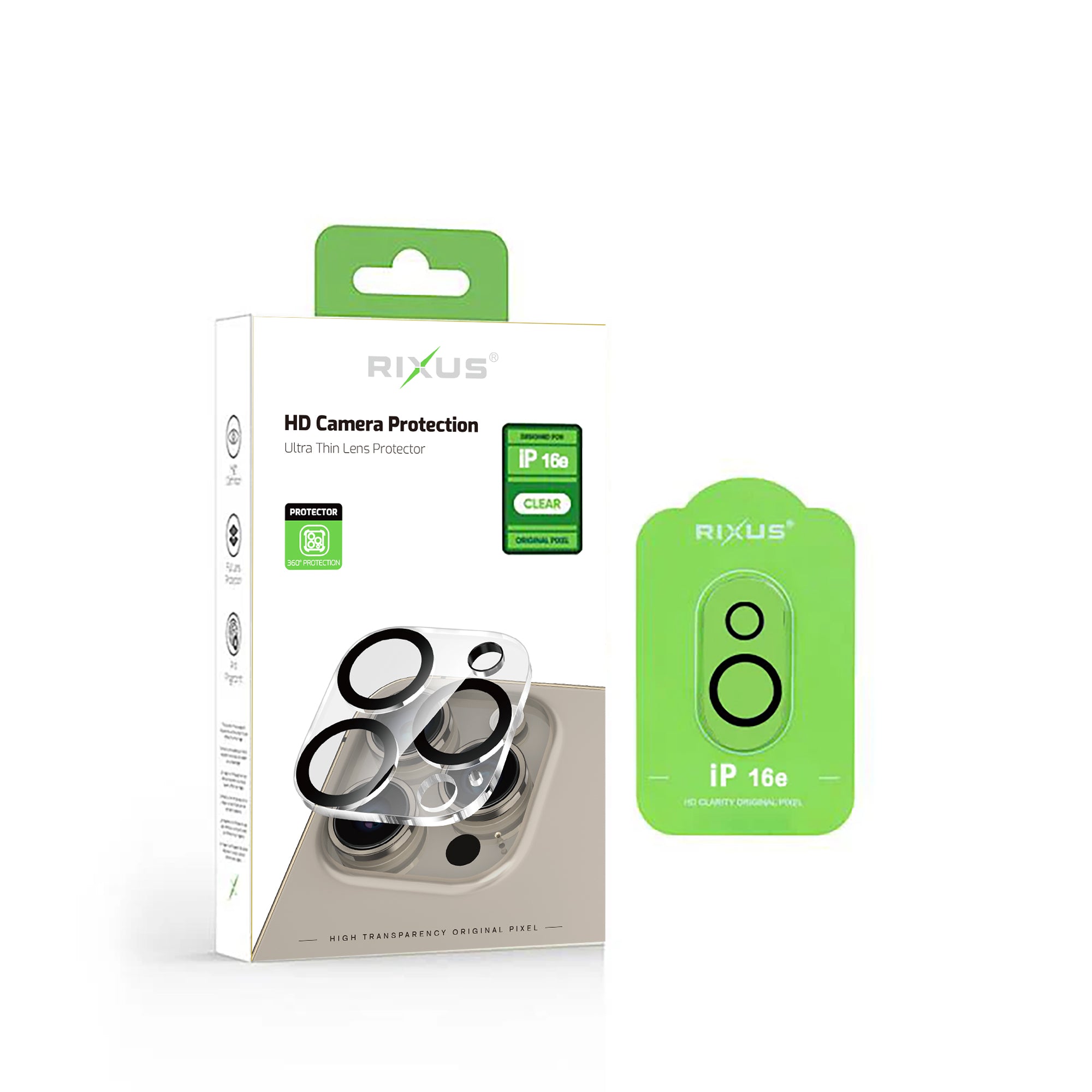 Rixus Clear HD Camera Verre trempé For Apple iPhone 16e