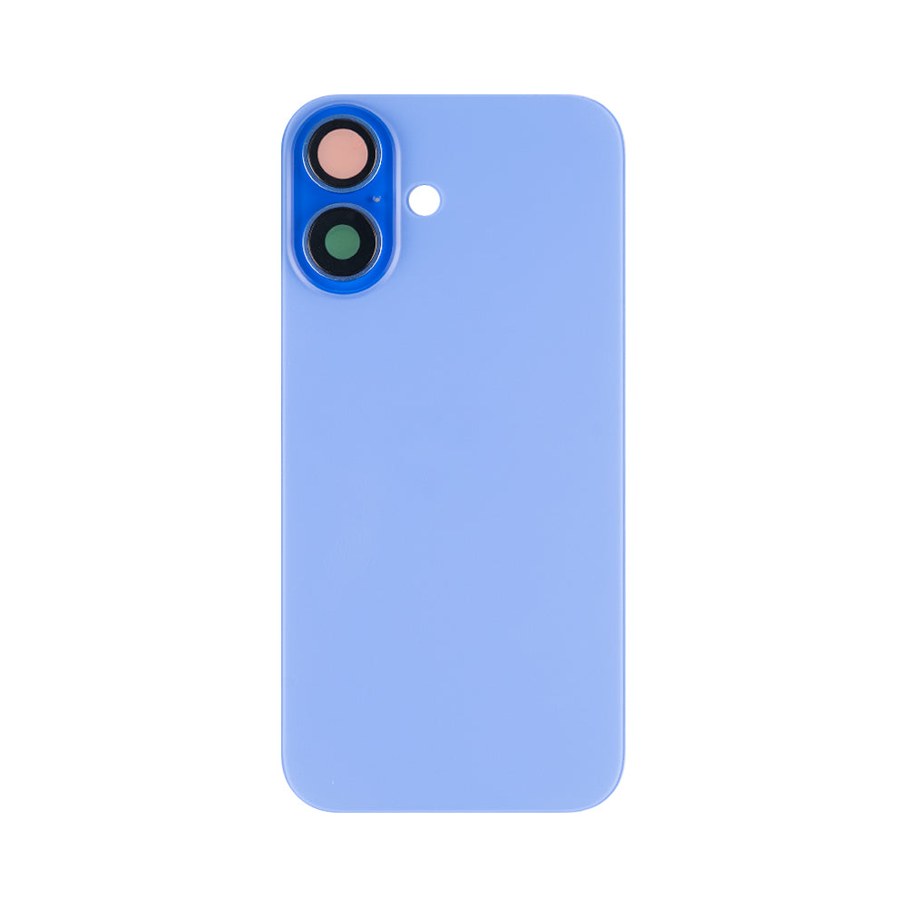 For Apple 16 Verre arrière sans NFC, cadre de caméra agrandi Compatible avec Ultramarine