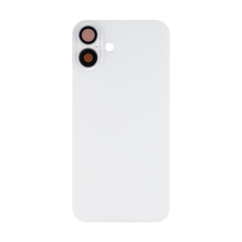 For Apple 16 Plus Verre arrière sans NFC, cadre de caméra agrandi Compatible avec le blanc