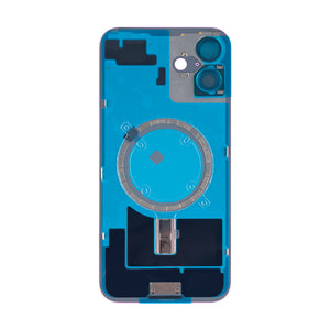 For Apple 16 Plus Verre arrière sans NFC, cadre de caméra agrandi rose Compatible