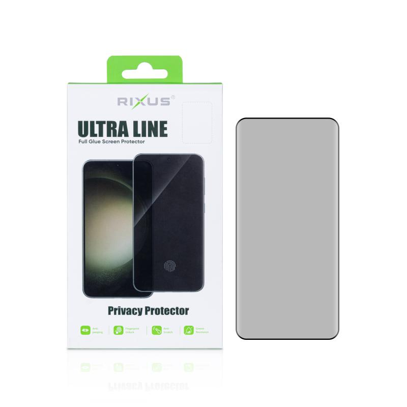 Rixus Privacy Ultra Line Verre trempé pour Samsung Galaxy S25 Edge
