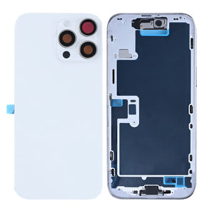 For Apple 16 Pro Max Boîtier avec petites pièces Titane blanc OEM