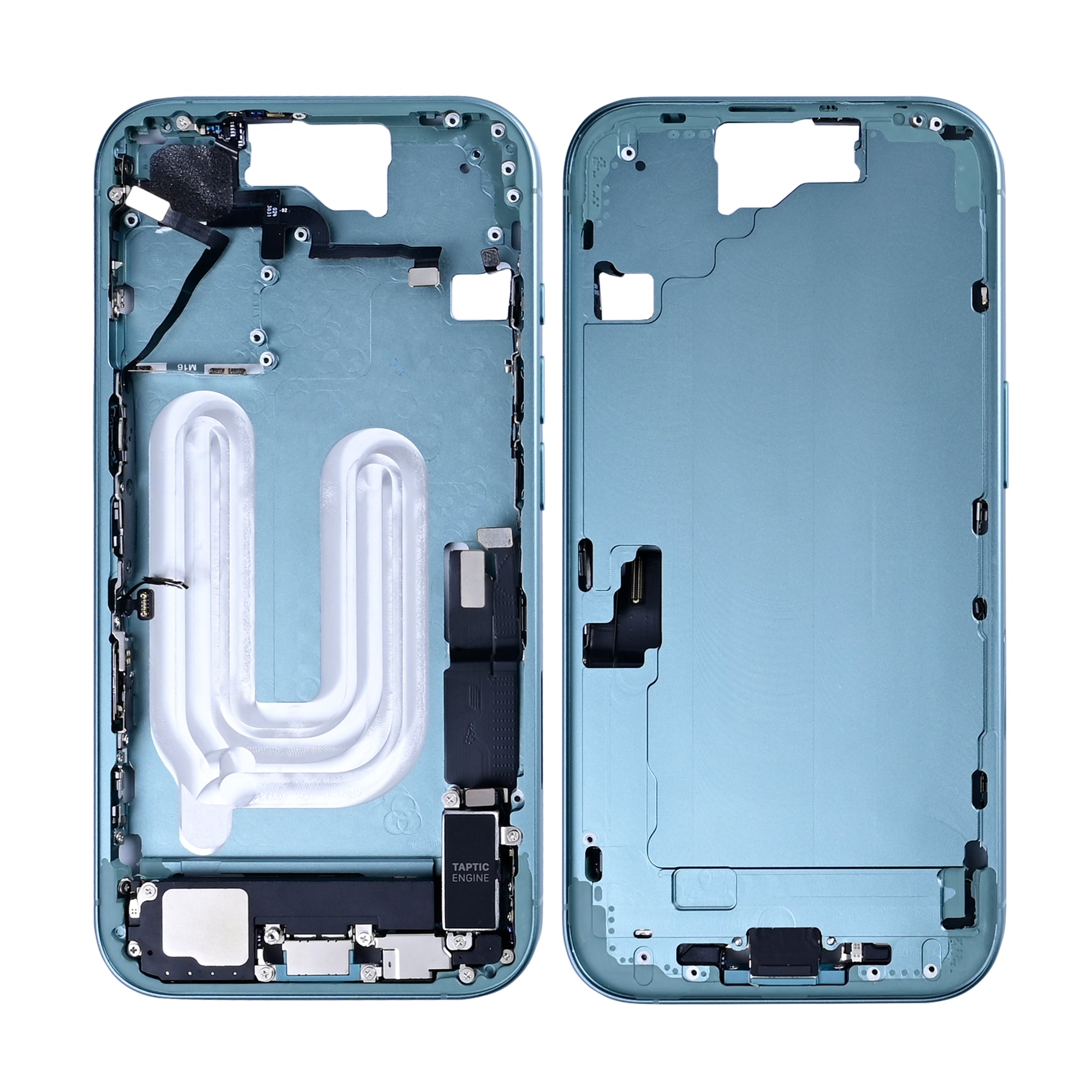 For Apple 16 Cadre central bleu sarcelle OEM